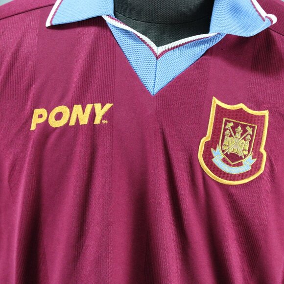 West Ham United Jersey (VTG) - 1997 Home Jersey by Pony - Men's Large - Picture 2 of 11